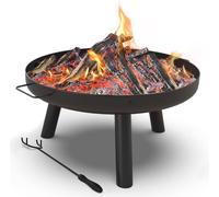 Brûleur à charbon VOUNOT® en métal avec tisonnier, Ø 60 cm, noir