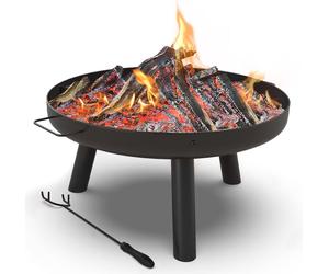 Brûleur à charbon VOUNOT® en métal avec tisonnier, Ø 60 cm, noir