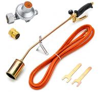 Brûleur à gaz 58 kW avec tuyau de 5 m + support + détendeur moyenne pression 4 bars, désherbeur thermique, brûleur de toiture, appareil de désherbage thermique SN0283R