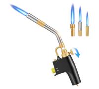 Brûleur à gaz MAPP – Brûleur pour soudure et brasage – 3 buses de 10/13/19 mm – Allumage par gâchette avec système piezoélectrique – Pour le soudage, le brasage fort, la cuisson – Raccord CGA600