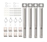 Brûleur à gaz réglable en acier inoxydable pour barbecue, 30,5 cm à 44,5 cm, pièces de rechange pour Outback pour ENDERS pour Campingaz, distribution de flamme avec vis de verrouillage sécurisée
