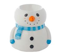 Brûleur à huile en céramique en forme de bonhomme de neige de Noël