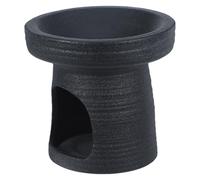 Brûleur à Huile en Céramique Noir pour Cire Fondue et Huiles Essentielles