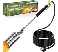 Brûleur à propane, lance-flammes robuste 1 800 000 BTU avec tuyau de 3 m, chalumeau avec flamme puissante pour mauvaises herbes, allée, bois, glace, neige, pelouse, jardin, cour, terrasse, extérieur