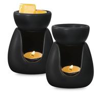 Bruleur Bougie en Ceramique, Diffuseur D'huile Parfumée, Diffuseurs en Céramique, Lampe Parfumée en Céramique, Surface Rainurée, Brûleurs Parfumé Céramique pour la Maison, la Chambre à Coucher