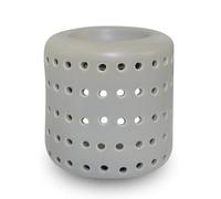 Brûleur Cire Parfumée Fondant Parfumé - Brûle Parfum d’Ambiance et Diffuseur Aromathérapie - Porte Bougie Chauffe-Plat en Céramique Grise Décoratif - H 9,5cm-Coliseo Gris Zen’Arôme