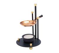 Brûleur d’Encens Réglable en Hauteur 16 cm - Brûle-Parfum avec Coupelle en Cuivre & Bougie Chauffe-Plat - Diffuseur d’Arômes Élégant - MaMeMi