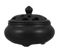 Brûleur D’Parfum en Céramique Noir, Encensoir Rétro Maison