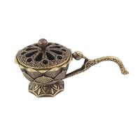 Brûleur de bobine en métal - Bol de tige conique rétro de 3,8 pouces - Design de récupération de cendrier ignifuge sûr en | de tibétain Zen, décoration de table, cadeaux pour la
