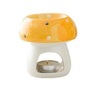 Brûleur de cire en forme de champignon, bougeoirs pour bougies chauffe-plat, aromathérapie, décoration d'intérieur (jaune)