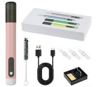 Brûleur de Fil USB Rechargeable pour 8s pour chauffage Brûleur | Chauffe en 8 secondes, contrôle pour précis, pour idéal pour couper fil synthétique, perles, tissu(Pink)