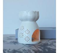Brûleur de fleur de lotus en céramique, diffuseur de parfum pour décoration intérieure, chauffe-bougie à thé, chauffe-huile essentielle aromathérapie, support de bougie de table Taille Uniqueporcelain