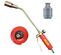 Brûleur de mauvaises herbes au chalumeau au propane | Brûleur propane portable Biswitch avec tuyau de 6, 6 pieds et poignée antidérapante pour jardin, bois, route neige glacée