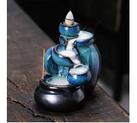 Brûleur d'encens à reflux en céramique - Pot suspendu en forme de tasse de thé - Pour bureau, studio de yoga