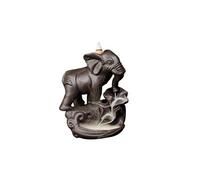 brûleur d'encens à refoulement en céramique Forme d'éléphant décoration de bureau G