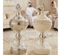 Brûleur d'encens élégant, Brûleur/Porte-encens Bakhoor en métal, Convient pour le Majlis, l'entrée, le salon, la chambre à coucher, la salle de yoga, l'espace de méditation, Porte-encens unique pour l