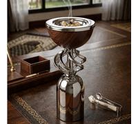 Brûleur d'encens élégant en cristal et métal, brûleur de bakhoor de luxe, brûleur d'encens résistant à la chaleur et durable, décoration d'intérieur, parfait pour le majlis, l'entrée, le salon, la cha
