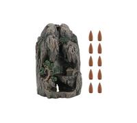 Brûleur D'Encens Encensoir Fumée Refoulement Décor Avec 10 Cônes Bois De Santal G
