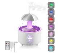 Brûleur encens électrique rotatif aromathérapie bureau humidificateur goutte pluie blanc VITDIPY