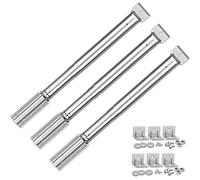 Brûleur Universel 30,8 à 44,9 cm pour FirePlus,Char-Broil,Brûleur réglable Pièces de Rechange,Barbecue au gaz Universel Brûleurs de Tube réglables pour,Cosmo Grill et Autres modèles de Grils (3Pack)