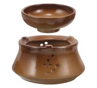 Brûleurs de parfums en céramique Faits à la Main et Ensemble de Tasses à Boire Minimalistes Poterie Japonaise Chauffe-thé Chauffe-Huile Essentielle Chauffe-thé en poterie