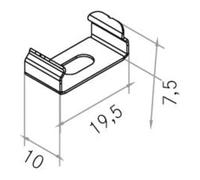 brumberg brumberg Clip de fixation 53034000 acier argenté Set 2 pièces Quantité:1