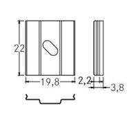brumberg brumberg Clips de montage Profil 53020000 aluminium Set 2 pièces Quantité:1