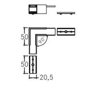 brumberg brumberg Connecteur en L 53059070 aluminium blanc Quantité:1