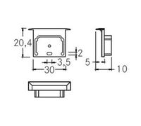 brumberg Brumberg Leuchten Embout pour couverture de profilé argent 53066260 Quantité:1