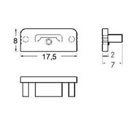 brumberg brumberg Set de capuchons 53038260 argent 18 x 8 x 7 mm plastique plat Quantité:1