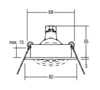 Spot encastré BT GX5.3 max 50W - Downlight / spot / Floodlight 1x50W 00006308