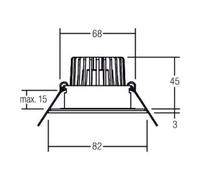 brumberg brumberg Spot encastrable LED 230V 3000K inox 38375423 Quantité:1