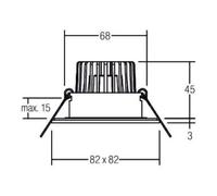 brumberg brumberg Spot encastrable LED 230V 3000K inox 38376423 Quantité:1