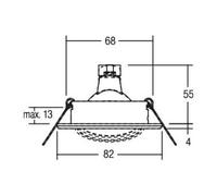brumberg brumberg Spot encastré 3207.03 50W chrome mat Quantité:1