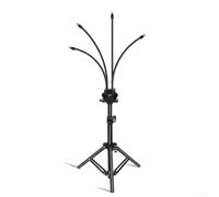 Brumisateur de jardin avec support, buses de pulvérisation réglables, système de brumisation pour terrasse, kit de pulvérisation de refroidissement extérieur avec ligne de 8 m pour jardin, piscine et