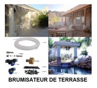 Brumisateur de terrasse - Fraîcheur - 10m avec 10 buses - Kit complet - Assemblage rapide - Climatisation d'été
