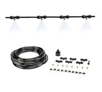 Brumisateur Terrasse Tuyau Brumisateur Terrasse Exterieur Kit Brumisateurs Terrasses Système de Brumisation Kit De Tuyau Brumisateurs Par Brume Pour Jardin Parasols ，A：15M