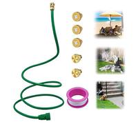 Brumisateurs debout pour terrasse extérieure, système de brumisation multidirectionnel à 3 voies, brumisateur d'eau portable flexible de 193 cm pour refroidissement extérieur, jardin, piscine, bain