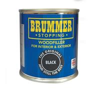 Brummer Mastic pour bois Noir 250 g - 2 tailles et nuances assorties | Idéal pour les réparations et restaurations de bois à faire soi-même