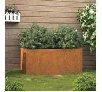 Brun Balconnière/Bac à Fleurs Protection UV - Jardinière 62x40x39cm acier corten &HSF1875500