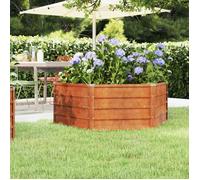 Brun Balconnière/Bac à Fleurs sans fond - Lit surélevé de jardin rouillé 129x129x45cm acier corten &HSF8163401