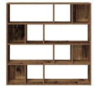 Brun Bibliothèque - MANGO - Séparateur de pièce Salon - vieux bois 105x24x102 cm CC31