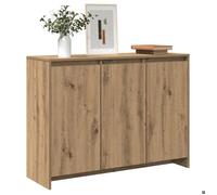 Brun Buffet de rangement - SOLOMOON - Commode salon - chêne artisanal 102x33x75 cm - bois d'ingénierie FR7355