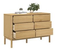 Brun Buffet salon, Commode FLORO, charge maximale : 30 kg, cire marron bois de pin massif 111x43x73.5 cm N704