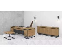 Brun bureau mobilier set complet bureau table 3pcs set