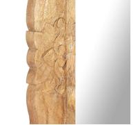 Brun Miroir Décor salon/WC - ZENCORE® Miroir 110x50cm Bois de manguier massif Top337879111