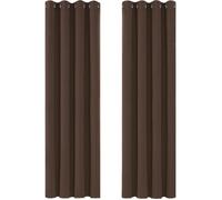 Brun Rideaux Occultants, Rideaux pour Chambre, Design Moderne à Oeillets, 132x183 CM (Largeur x Hauteur),1pcs
