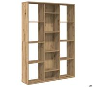 （Brun）Séparateur de pièce/Bibliothèque chêne artisanal 100x24x140 cm SOLDES89035