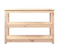 Brun Table console - CLARENCE - Meuble couloir - 110x40x74 cm - Bois massif de pin CC674