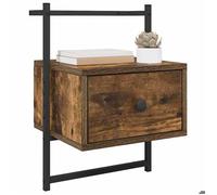 Brun Table de chevet murale(1 PC)- NGM - Cabinet suspendu/armoire de chevet - chêne fumé 35x30x51cmcm T546009